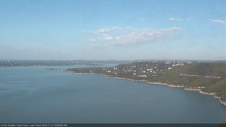Lake Travis webcam, November 21, 2018 9:00 AM CT