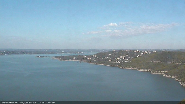 Lake Travis webcam, November 21, 2018 9:05 AM CT