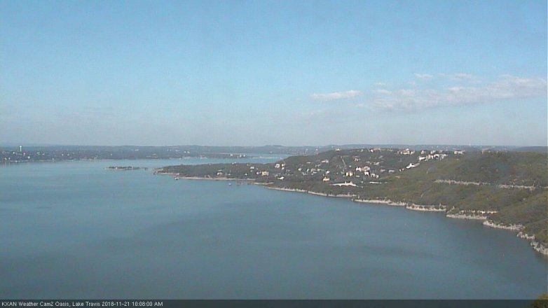 Lake Travis webcam, November 21, 2018 9:10 AM CT
