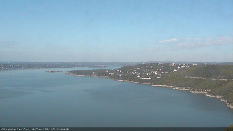 Lake Travis webcam, November 21, 2018 9:15 AM CT