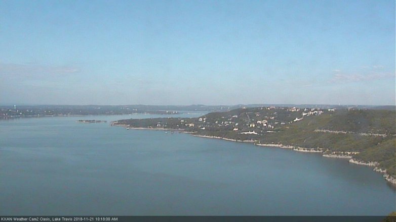 Lake Travis webcam, November 21, 2018 9:20 AM CT