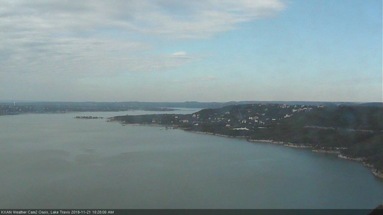 Lake Travis webcam, November 21, 2018 9:30 AM CT