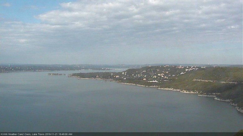 Lake Travis webcam, November 21, 2018 9:50 AM CT