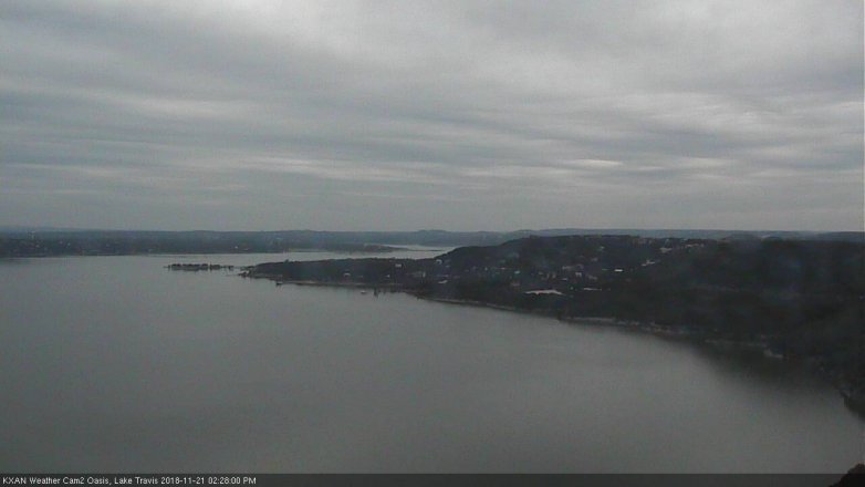 Lake Travis webcam, November 21, 2018 1:30 PM CT