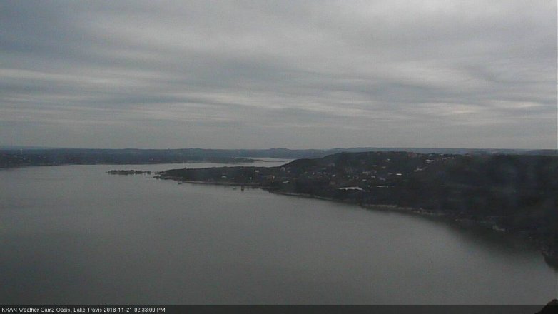 Lake Travis webcam, November 21, 2018 1:35 PM CT