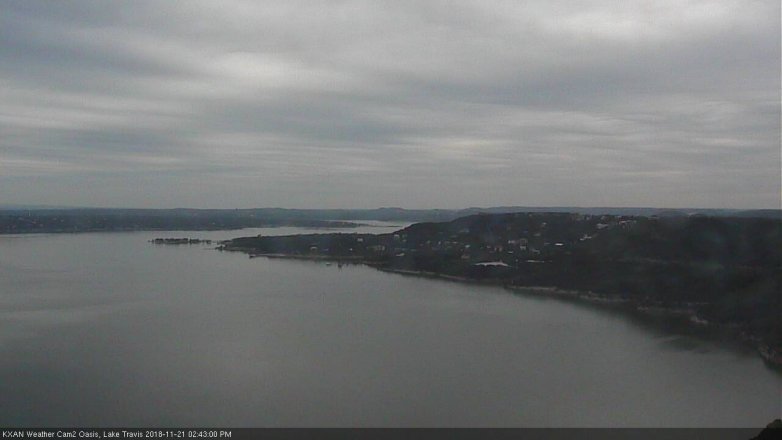 Lake Travis webcam, November 21, 2018 1:45 PM CT