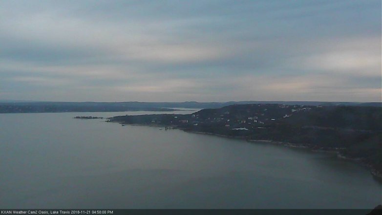 Lake Travis webcam, November 21, 2018 4:00 PM CT
