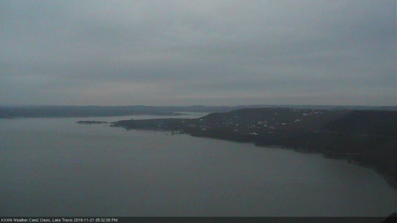 Lake Travis webcam, November 21, 2018 4:35 PM CT