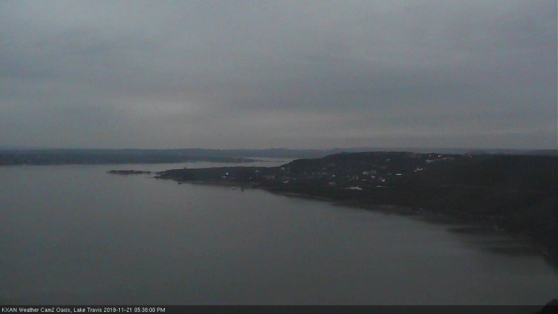 Lake Travis webcam, November 21, 2018 4:40 PM CT