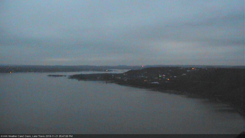 Lake Travis webcam, November 21, 2018 4:50 PM CT