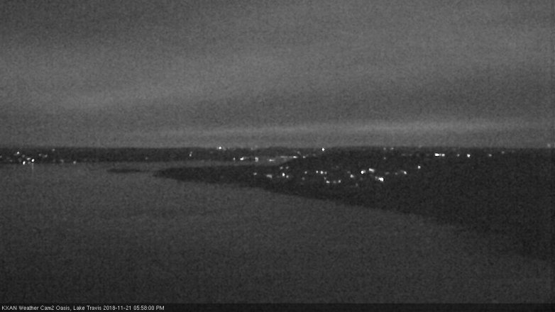 Lake Travis webcam, November 21, 2018 5:00 PM CT