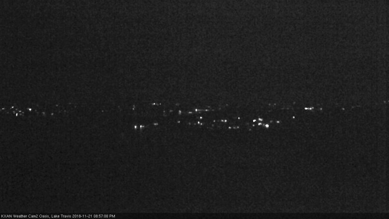 Lake Travis webcam, November 21, 2018 8:00 PM CT