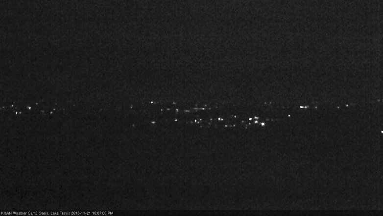 Lake Travis webcam, November 21, 2018 9:10 PM CT