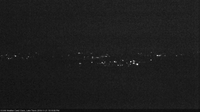 Lake Travis webcam, November 21, 2018 9:20 PM CT