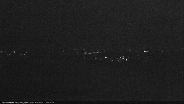 Lake Travis webcam, November 21, 2018 10:30 PM CT