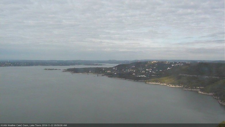 Lake Travis webcam, November 22, 2018 9:00 AM CT