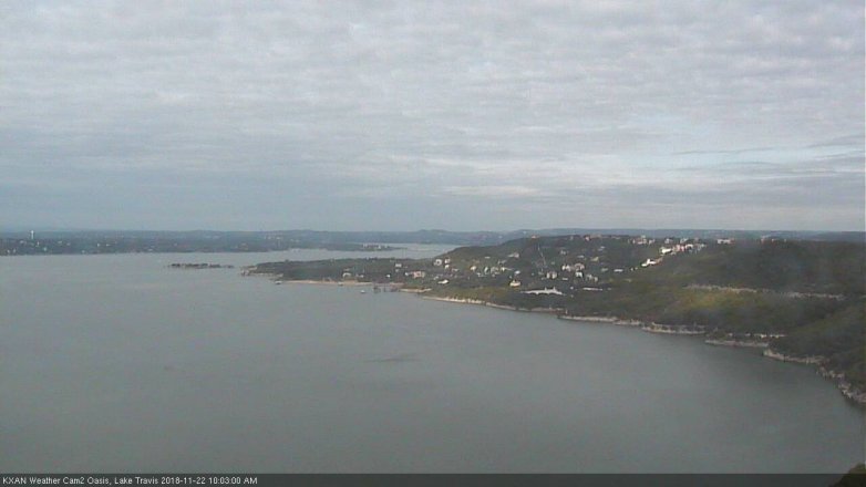 Lake Travis webcam, November 22, 2018 9:05 AM CT