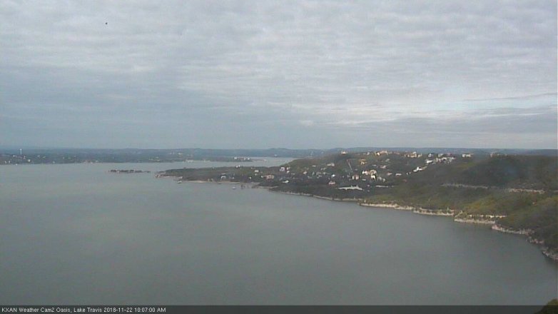 Lake Travis webcam, November 22, 2018 9:10 AM CT