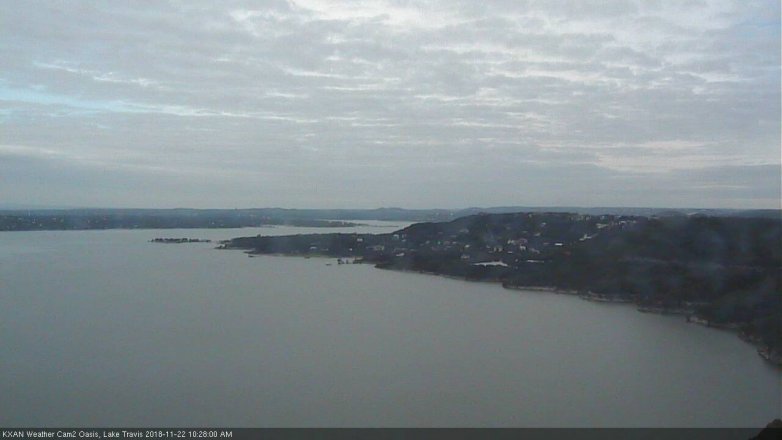 Lake Travis webcam, November 22, 2018 9:30 AM CT
