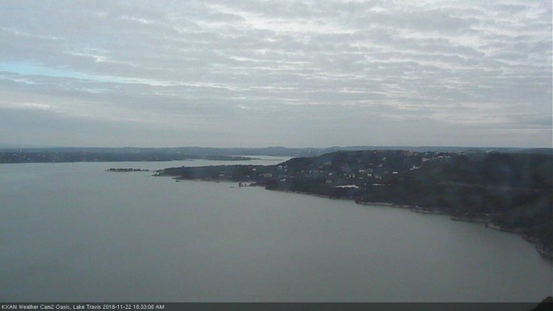 Lake Travis webcam, November 22, 2018 9:35 AM CT