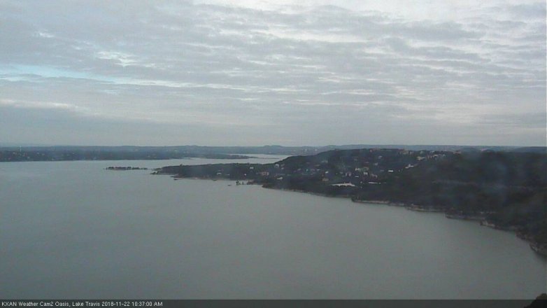 Lake Travis webcam, November 22, 2018 9:40 AM CT