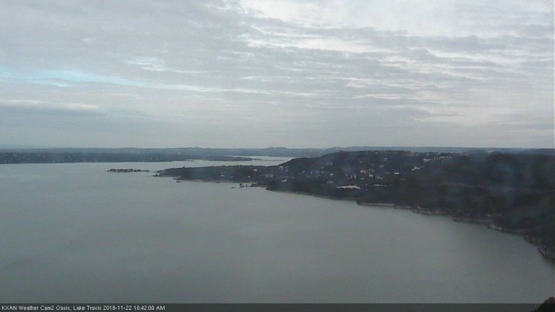 Lake Travis webcam, November 22, 2018 9:45 AM CT