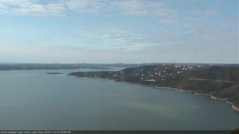 Lake Travis webcam, November 22, 2018 1:00 PM CT