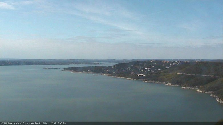 Lake Travis webcam, November 22, 2018 1:15 PM CT