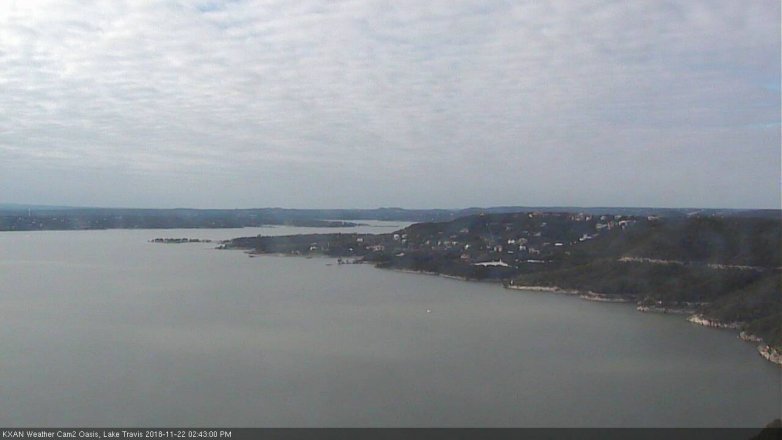 Lake Travis webcam, November 22, 2018 1:45 PM CT