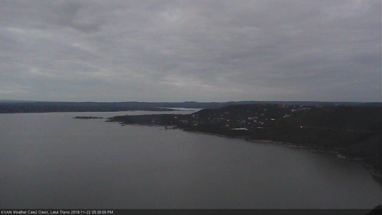 Lake Travis webcam, November 22, 2018 4:40 PM CT