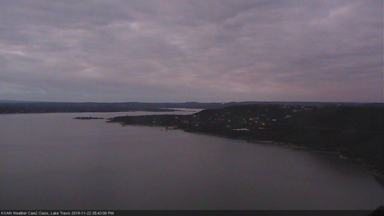 Lake Travis webcam, November 22, 2018 4:45 PM CT