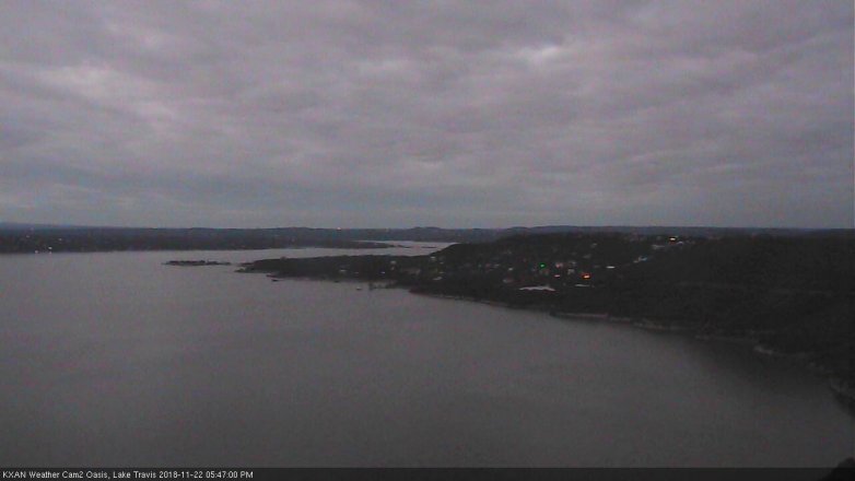 Lake Travis webcam, November 22, 2018 4:50 PM CT
