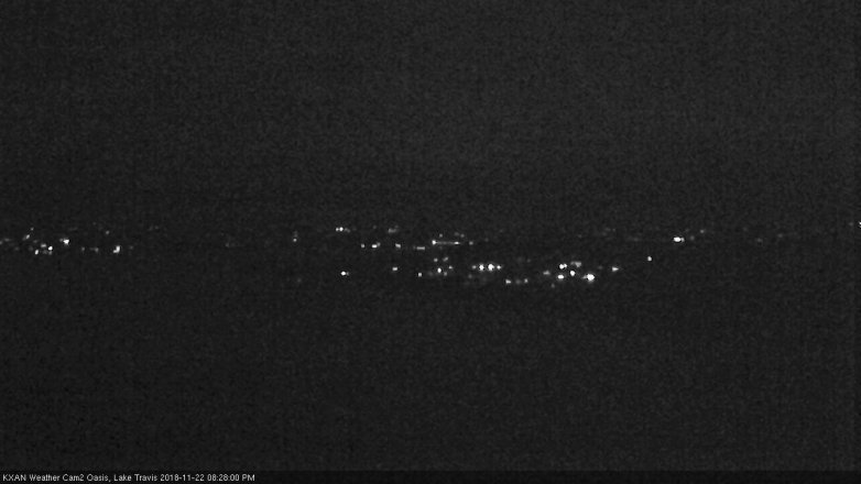 Lake Travis webcam, November 22, 2018 7:30 PM CT