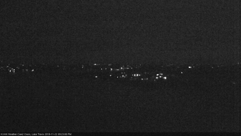 Lake Travis webcam, November 22, 2018 8:25 PM CT