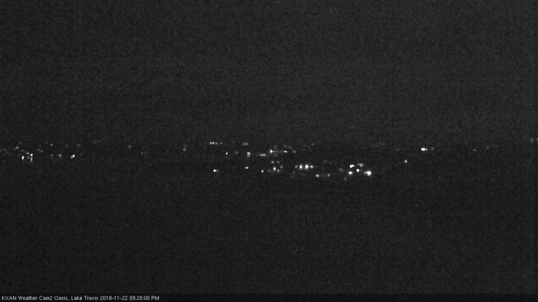 Lake Travis webcam, November 22, 2018 8:30 PM CT