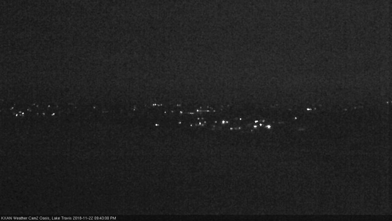Lake Travis webcam, November 22, 2018 8:45 PM CT