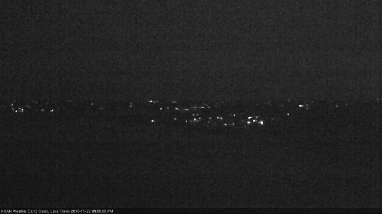 Lake Travis webcam, November 22, 2018 9:00 PM CT