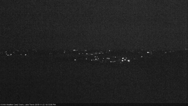 Lake Travis webcam, November 22, 2018 9:15 PM CT