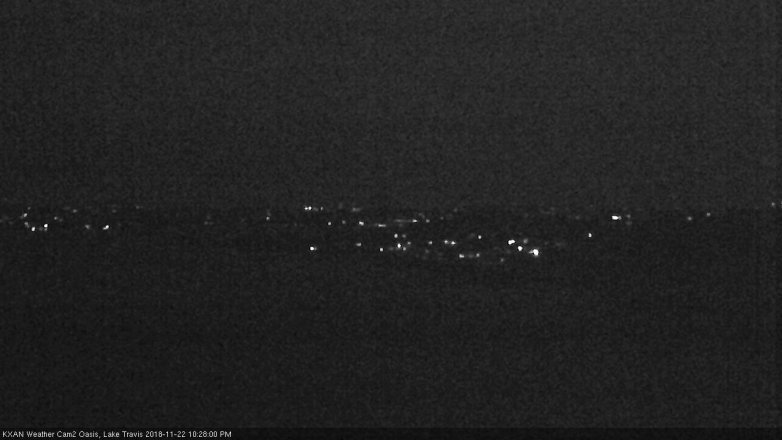 Lake Travis webcam, November 22, 2018 9:30 PM CT