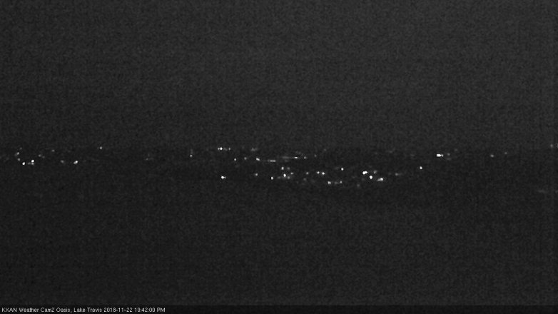 Lake Travis webcam, November 22, 2018 9:45 PM CT