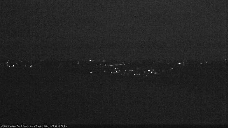 Lake Travis webcam, November 22, 2018 9:50 PM CT