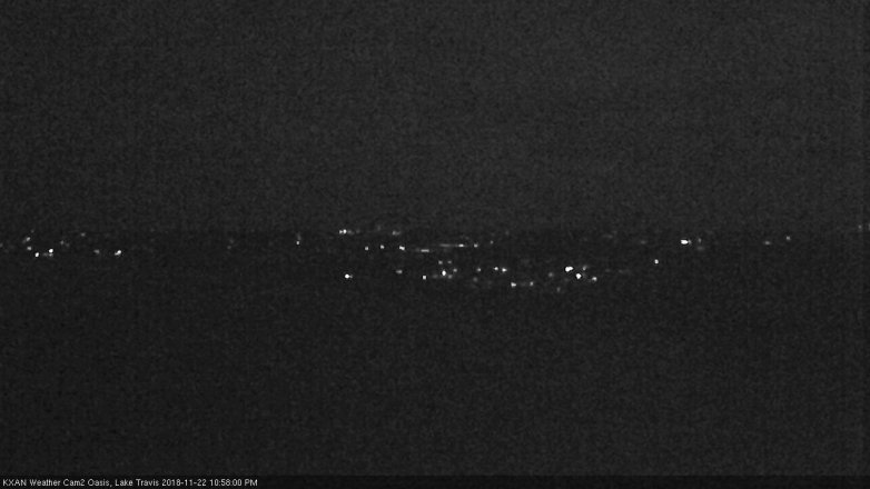 Lake Travis webcam, November 22, 2018 10:00 PM CT
