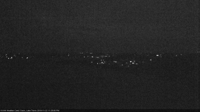 Lake Travis webcam, November 22, 2018 10:30 PM CT