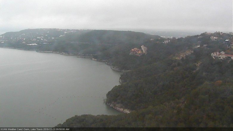 Lake Travis webcam, November 23, 2018 9:00 AM CT