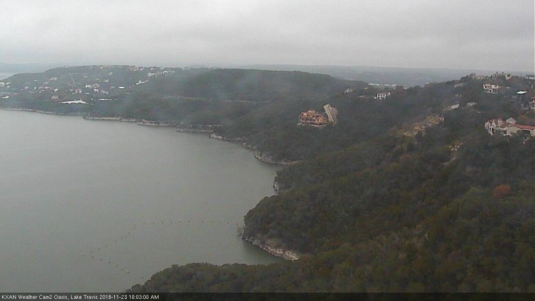 Lake Travis webcam, November 23, 2018 9:05 AM CT