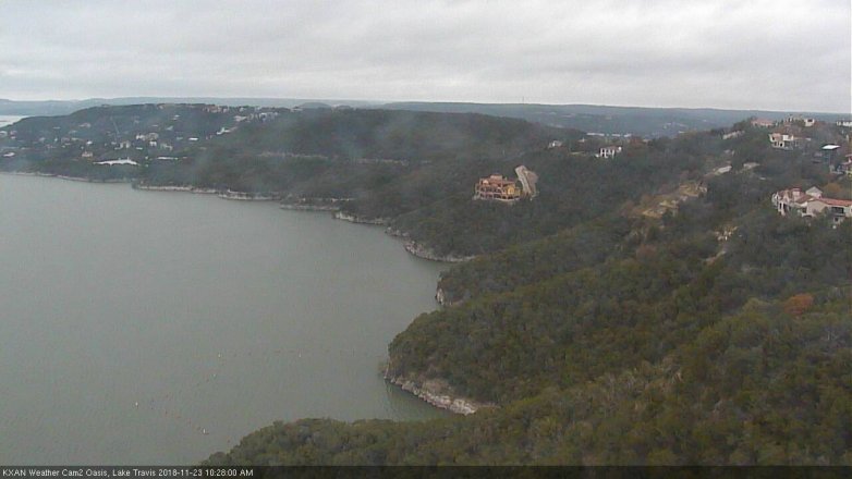 Lake Travis webcam, November 23, 2018 9:30 AM CT