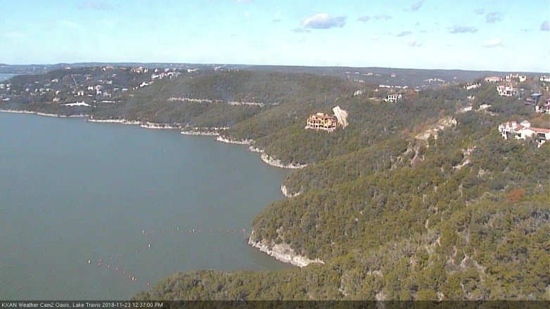 Lake Travis webcam, November 23, 2018 11:40 AM CT