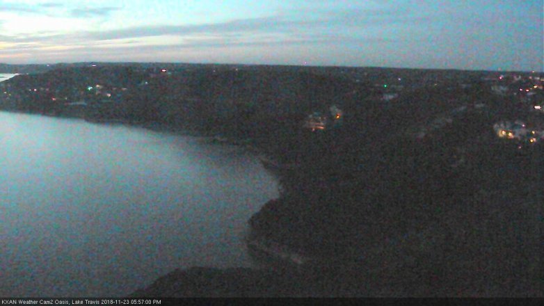 Lake Travis webcam, November 23, 2018 5:00 PM CT
