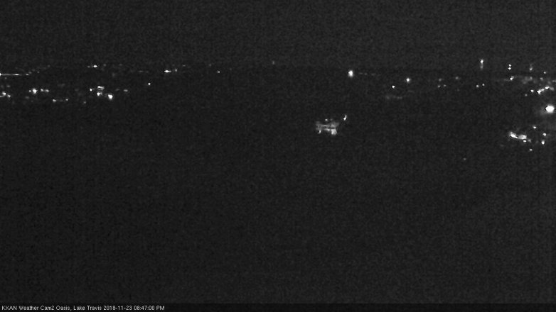 Lake Travis webcam, November 23, 2018 7:50 PM CT