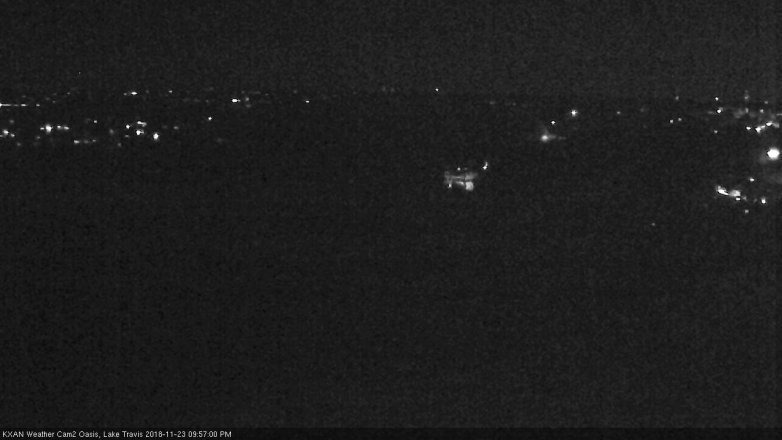 Lake Travis webcam, November 23, 2018 9:00 PM CT